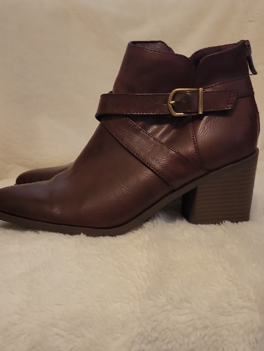 FRYE AND CO.  Pointed Ankle Booties with Buckle Strap - Picture 7 of 8